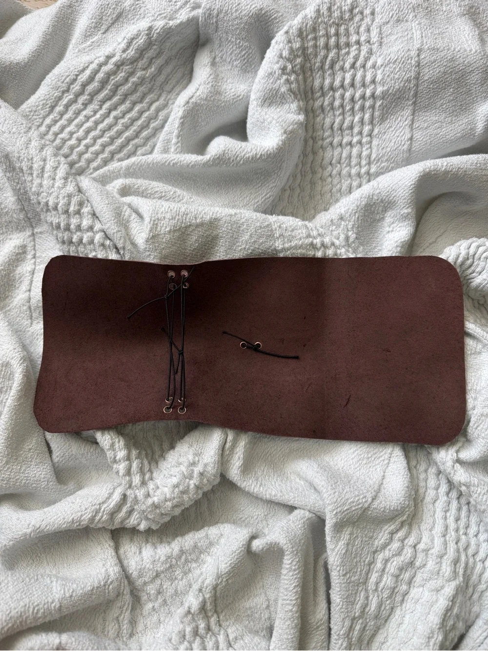 Brown Leather Journal Cover with Charms A6